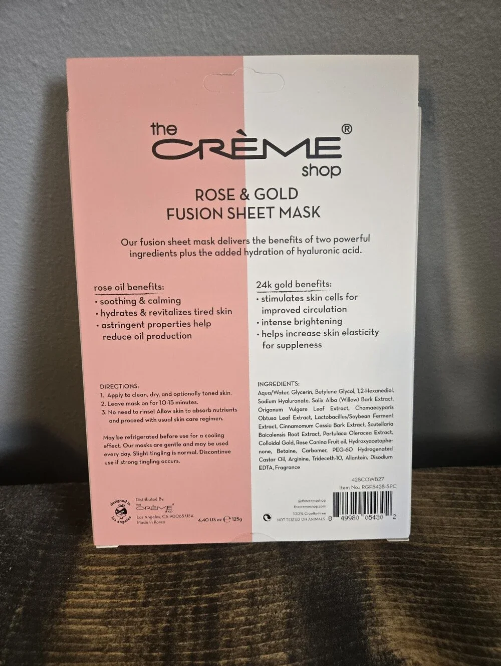 The Creme Shop Rose & Gold Fusion Sheet Mask